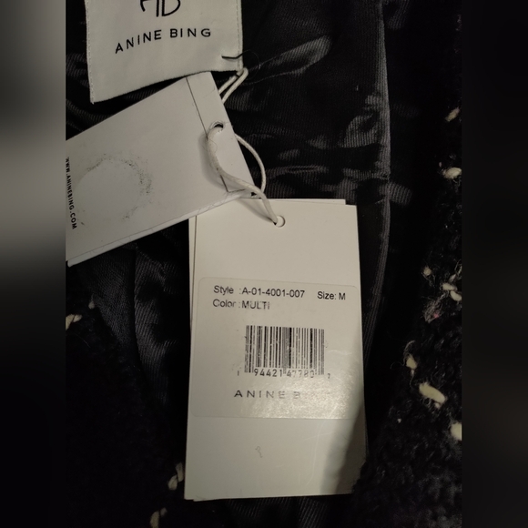 NWT Anine Bing - Norma Coat in Black Plaid - Picture 11 of 12